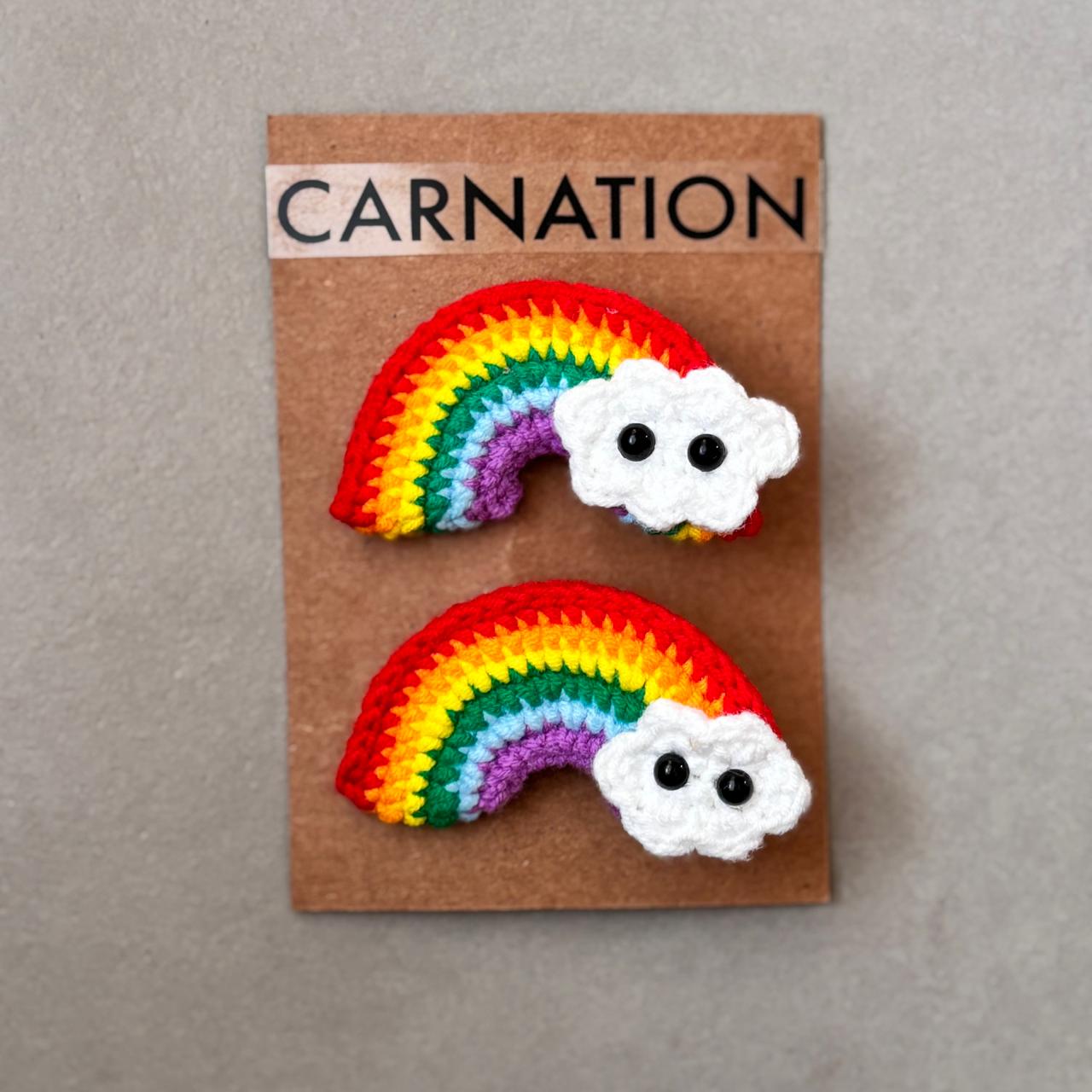 Crochet Rainbow Hair Clips (Set of 2)