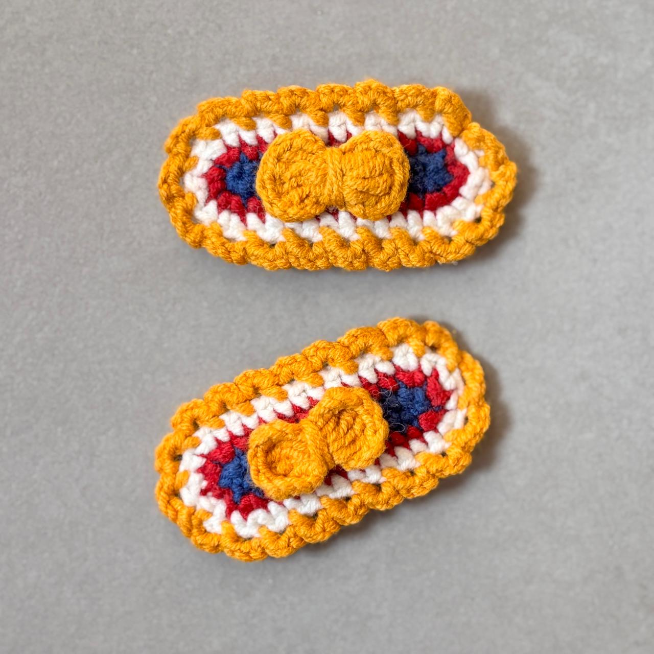 Crochet Bow Hair Clips (Set of 2)